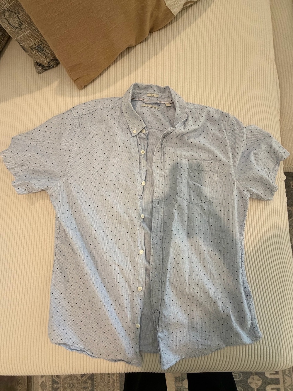 Hawker Rye Slim Fit Short Sleeve Button-Down — Men’s L